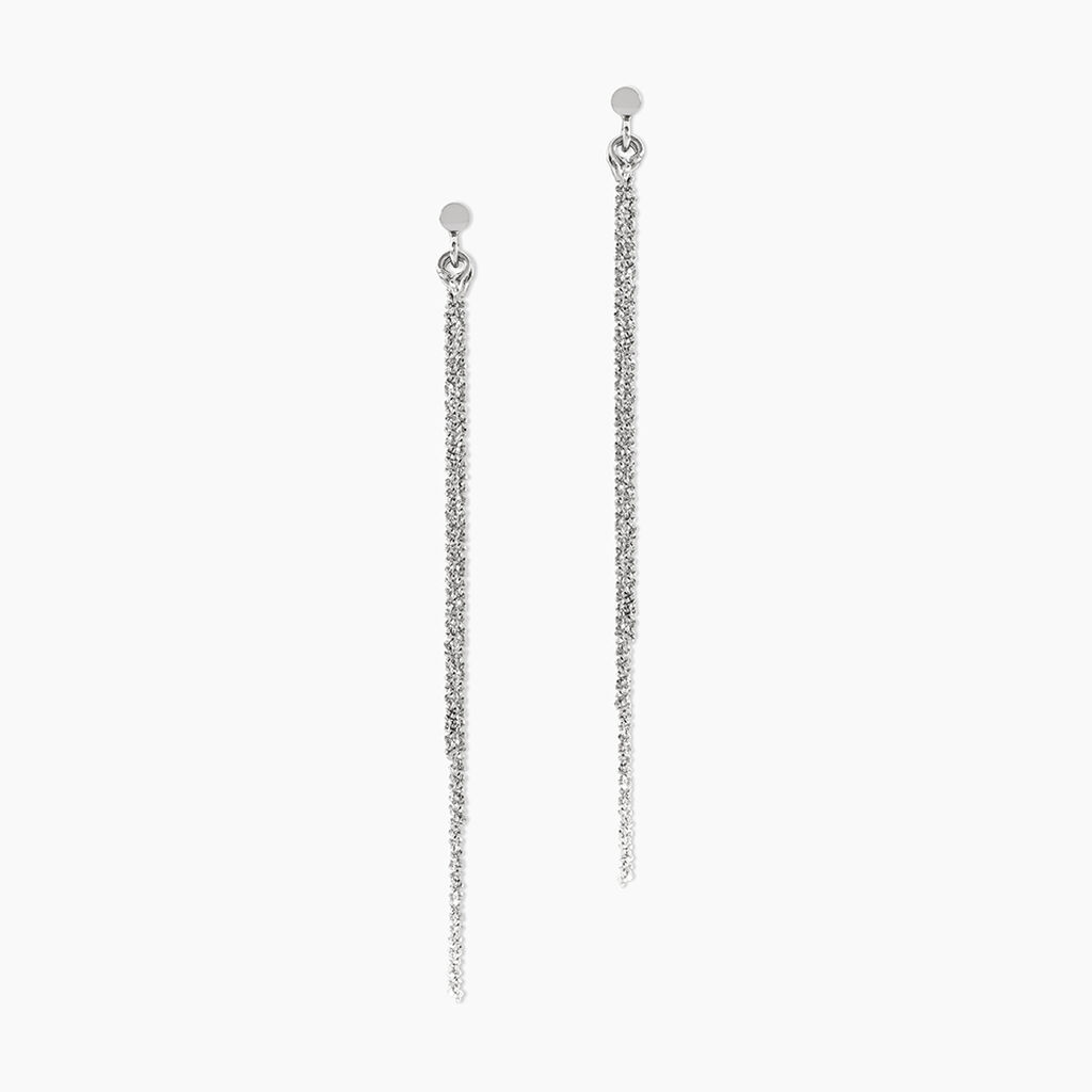 Boucles D'oreilles Pendantes Yalle Argent Blanc - Boucles d'oreilles fantaisie Femme | Histoire d&rsquo;Or