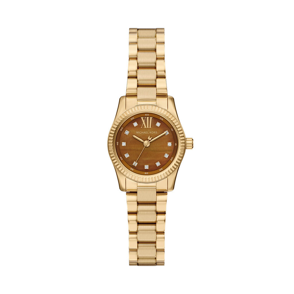 Montre Michael Kors Petite Lexington Marron - Montres Femme | Histoire d&rsquo;Or