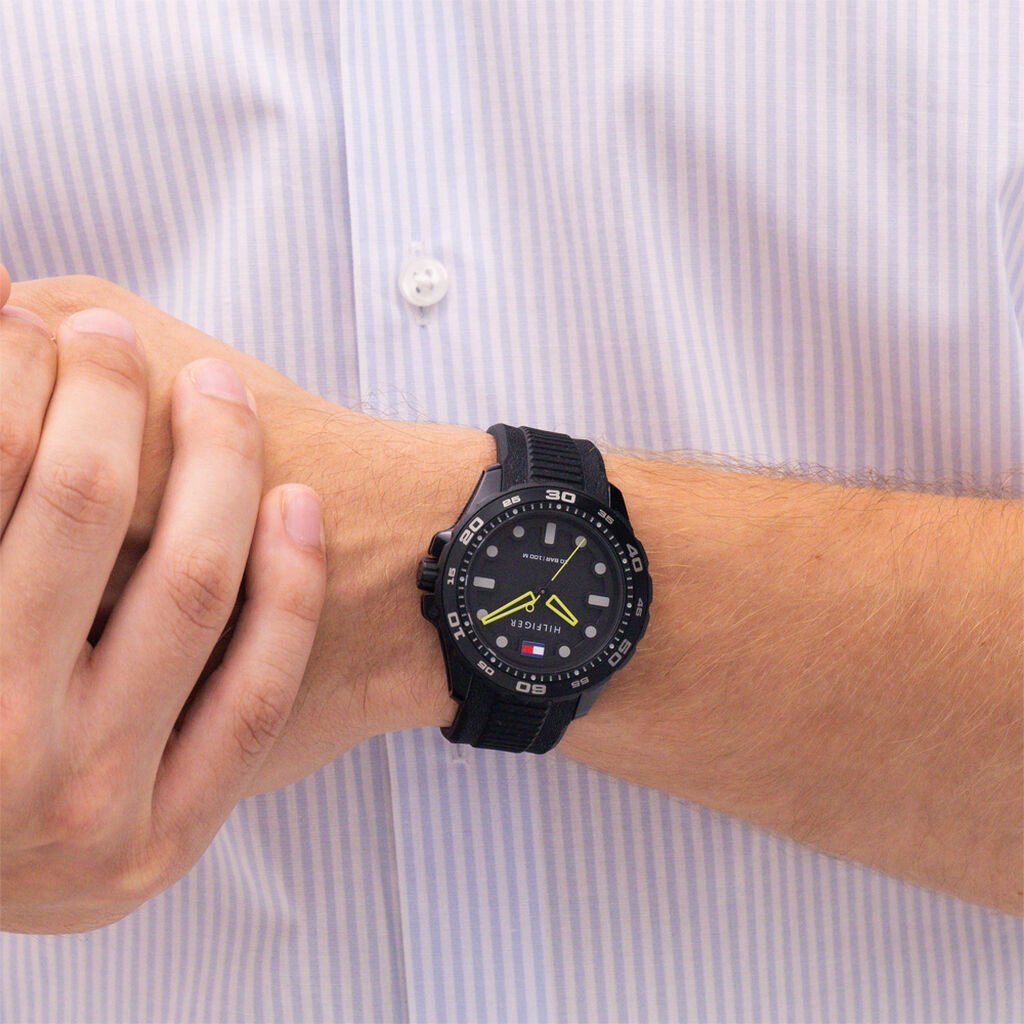 Montre Tommy Hilfiger Th-Regatta Noir - Montres Homme | Histoire d&rsquo;Or