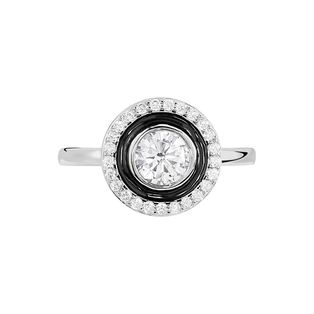 Bague Solitaire Aliou Argent Blanc Oxyde De Zirconium - Bagues solitaires Femme | Histoire d&rsquo;Or