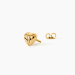 Boucles D'Oreilles Puces Anne-Maudae Argent Dor&eacute; A L'Or 750/1000 - Boucles d'oreilles fantaisie Femme | Histoire d&rsquo;Or