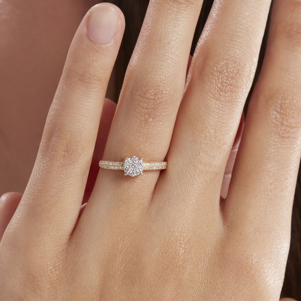 Bague Or Jaune Julia Diamants - Bagues avec pierre Femme | Histoire d’Or