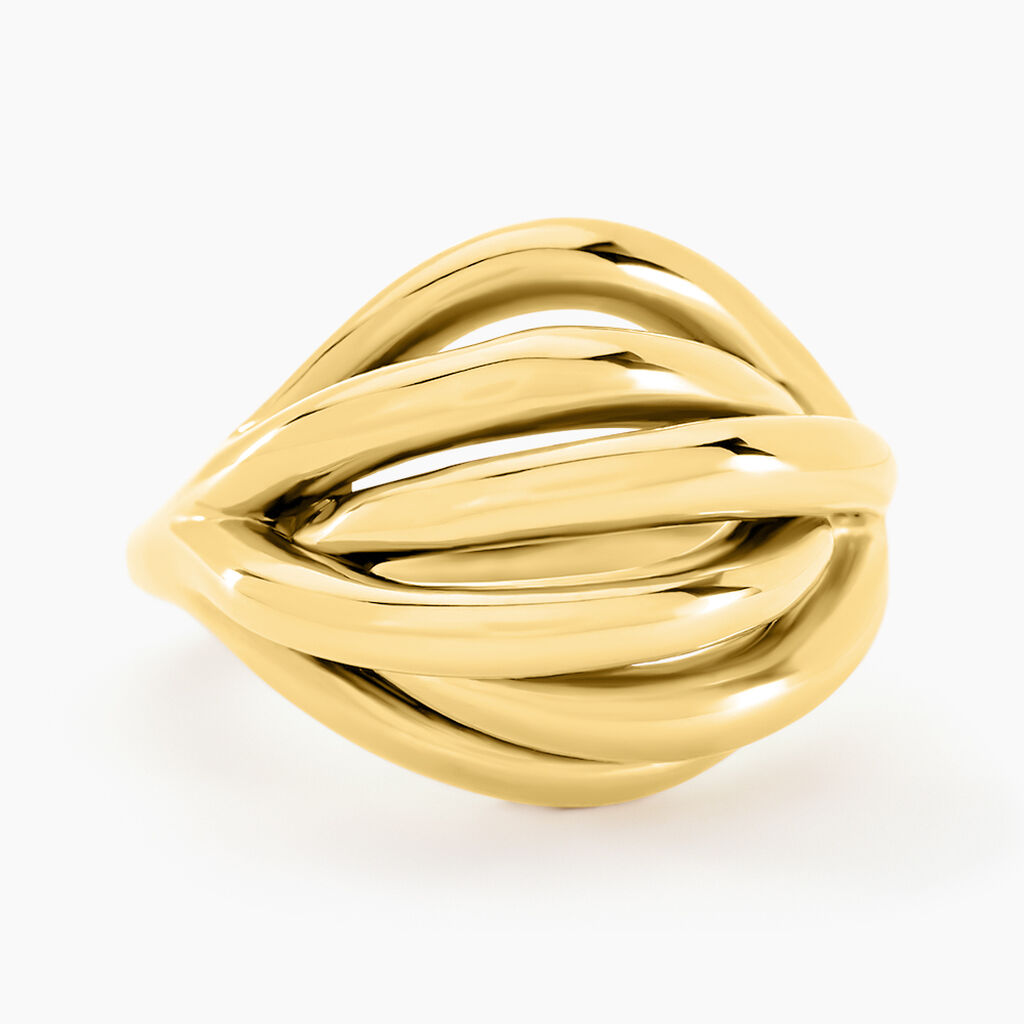 Bague Jackie Acier Jaune - Bagues fantaisie Femme | Histoire d’Or