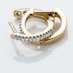 Creoles Or Jaune Aryanna Diamants - Boucles d'oreilles cr&eacute;oles Femme | Histoire d&rsquo;Or