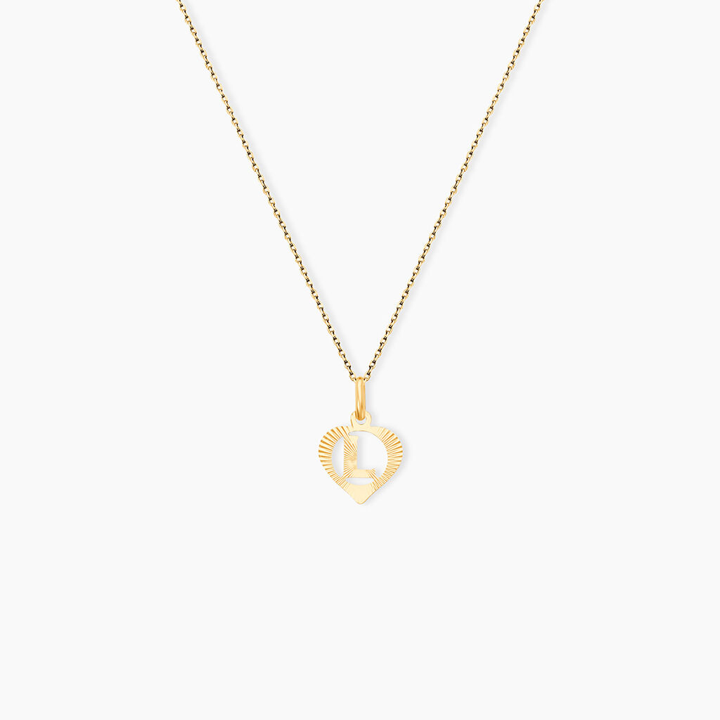 Pendentif Eudocie Coeur Lettre Or Jaune - Pendentifs Femme | Histoire d&rsquo;Or