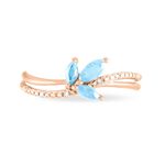 Bague Angie Or Rose Topaze Et Diamant - Bagues avec pierre Femme | Histoire d&rsquo;Or