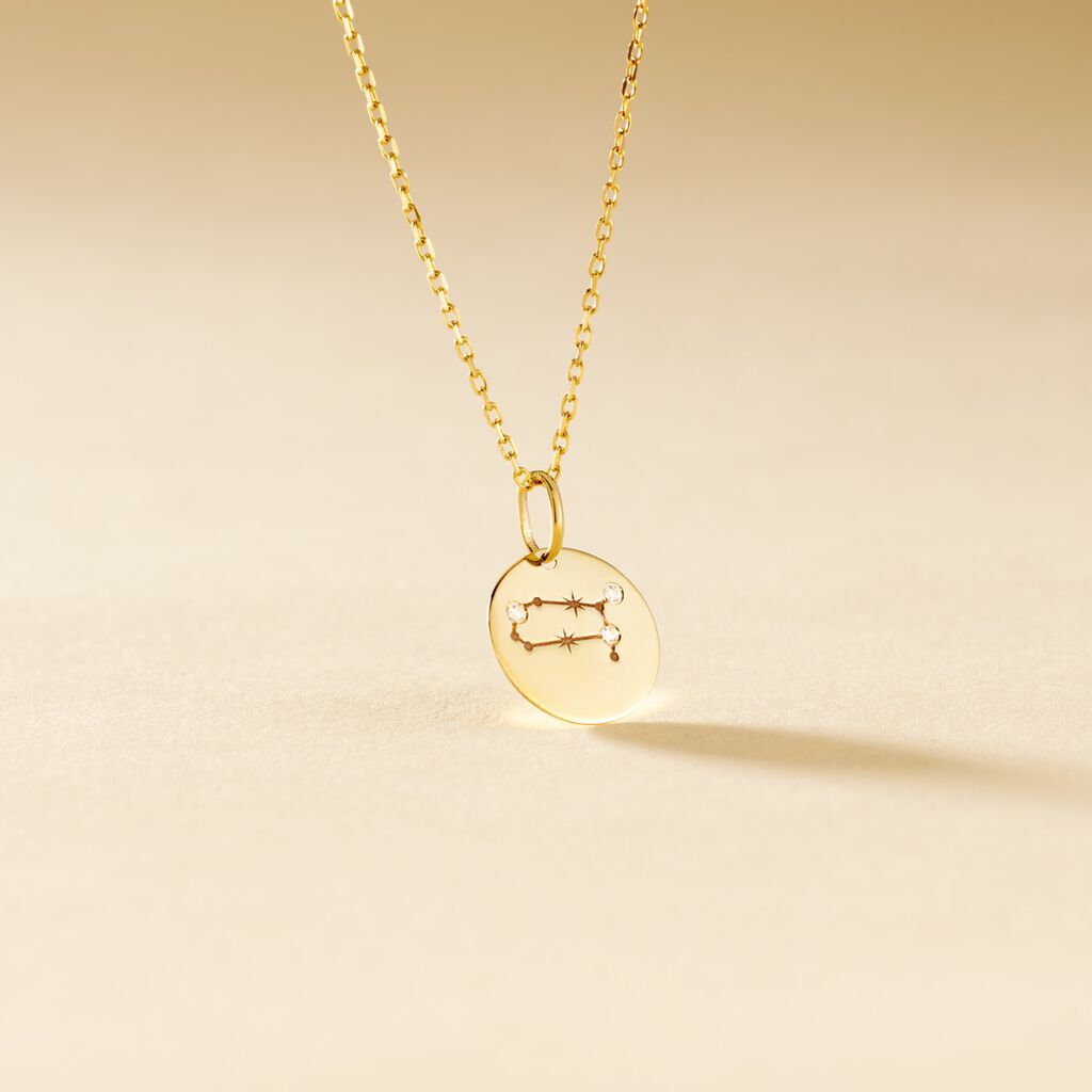 Pendentif Or Jaune Astraea Oxyde De Zirconium - Pendentifs Zodiaque Femme | Histoire d&rsquo;Or