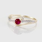Bague Tanissia Or Jaune Rubis - Bagues solitaires Femme | Histoire d&rsquo;Or