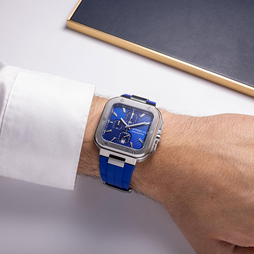Montre Herbelin Cap Camarat Square Bleu - Montres Homme | Histoire d’Or