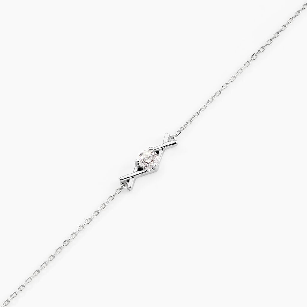 Bracelet Laina Argent Blanc Oxyde De Zirconium - F&ecirc;te des m&egrave;res Femme | Histoire d&rsquo;Or