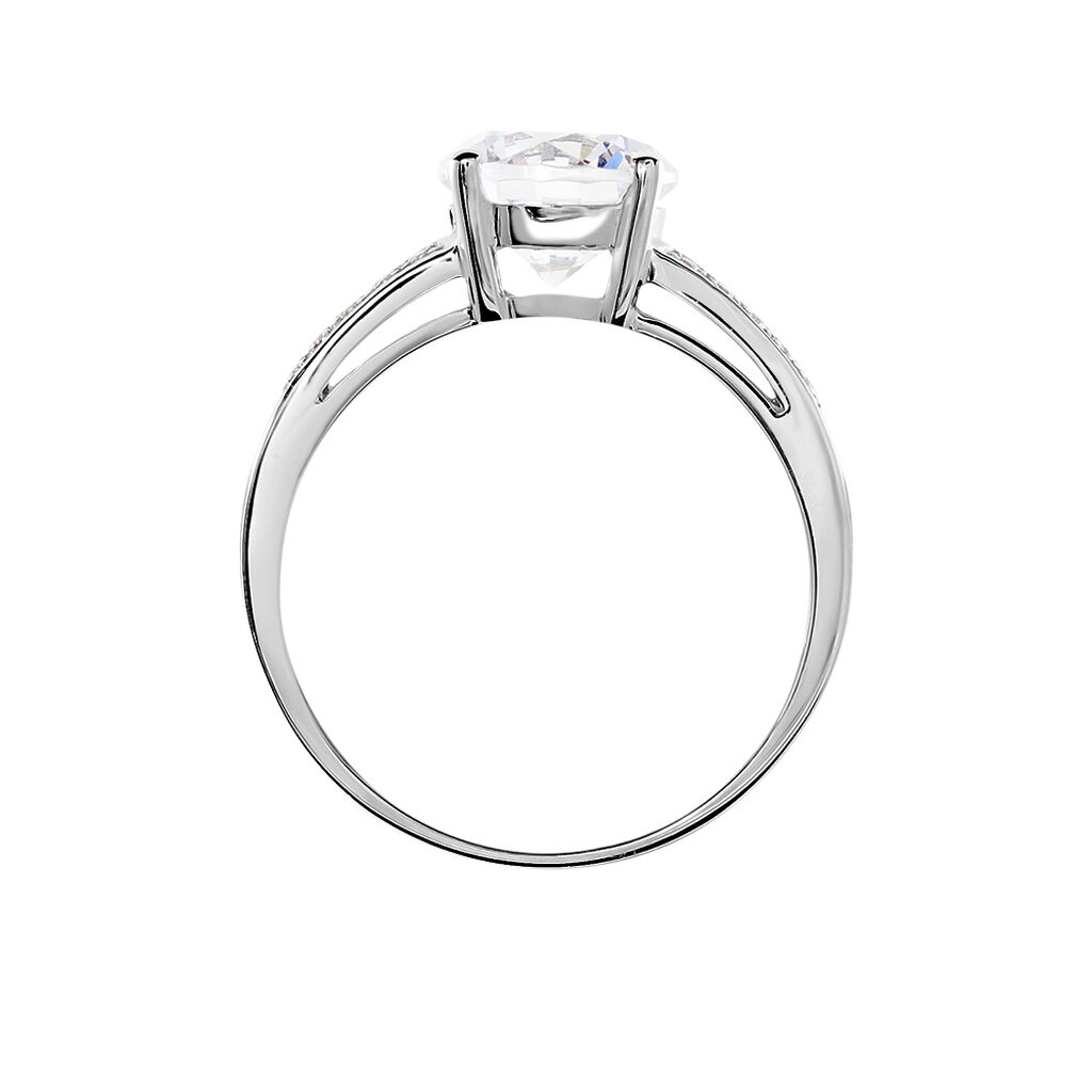 Solitaire Or Blanc Oxyde De Zirconium - Bagues solitaires Femme | Histoire d&rsquo;Or