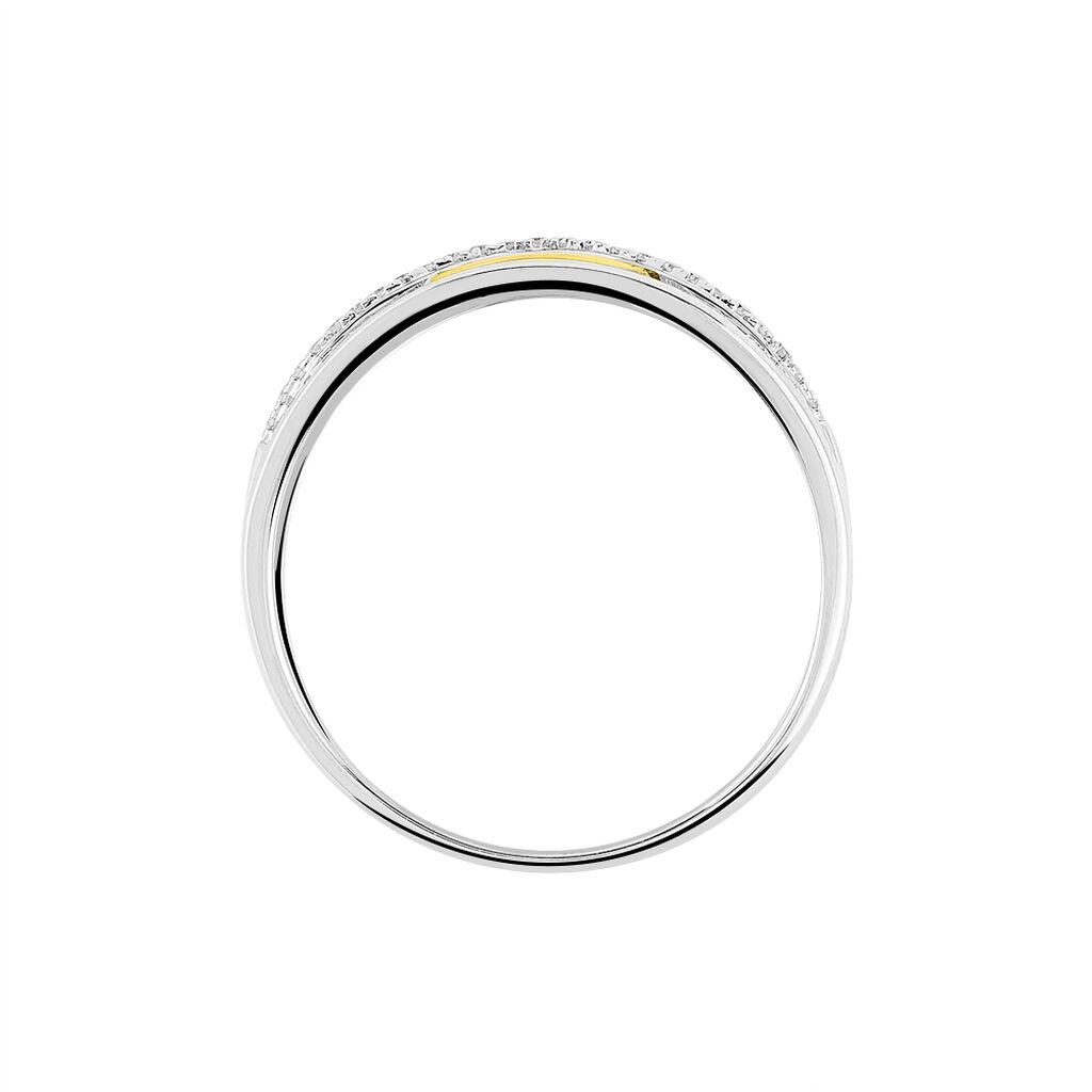 Bague Nathalie Or Bicolore Diamant - Bagues avec pierre Femme | Histoire d&rsquo;Or