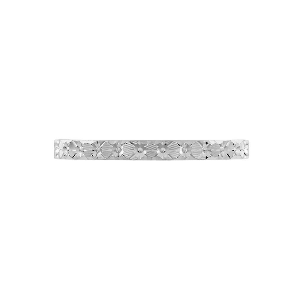 Alliance Marziale Ruban Plat Or Blanc - Alliances Femme | Histoire d’Or