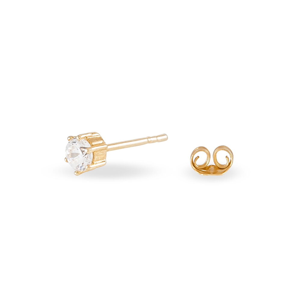 Boucles D'oreilles Puces Yléna Plaqué Or Jaune Oxyde De Zirconium - Boucles d'oreilles fantaisie Femme | Histoire d’Or