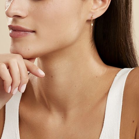 Boucles D'oreilles Pendantes Alphonsine Etoile Or Jaune - Boucles d'oreilles pendantes Femme | Histoire d’Or