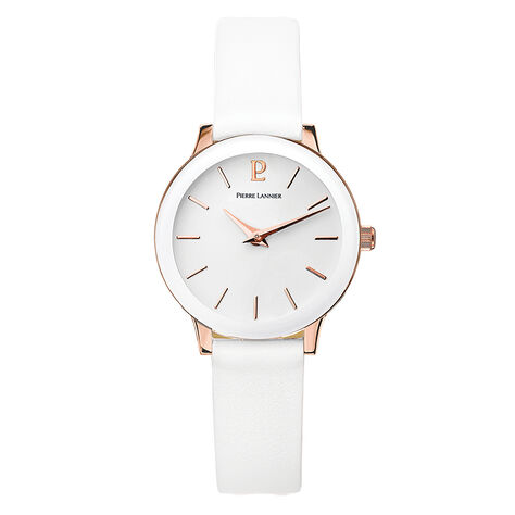 Montre Pierre Lannier Week End Ligne Pure Blanc - Montres Femme | Histoire d’Or