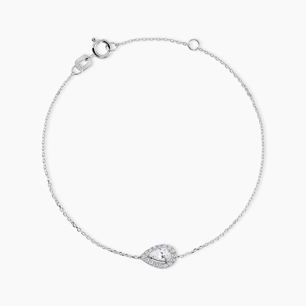 Bracelet Hildana Or Blanc Oxyde De Zirconium - Bracelets Femme | Histoire d&rsquo;Or