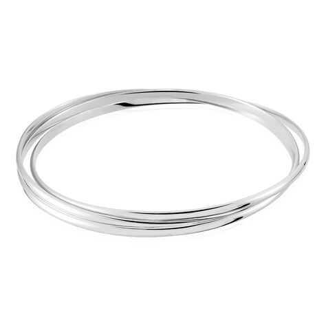 Bracelet Jonc Hugoline Argent Blanc - Bracelets joncs Femme | Histoire d’Or