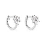 Cr&eacute;oles Argent Blanc Sanz Oxyde De Zirconium - Boucles d'oreilles cr&eacute;oles Femme | Histoire d&rsquo;Or