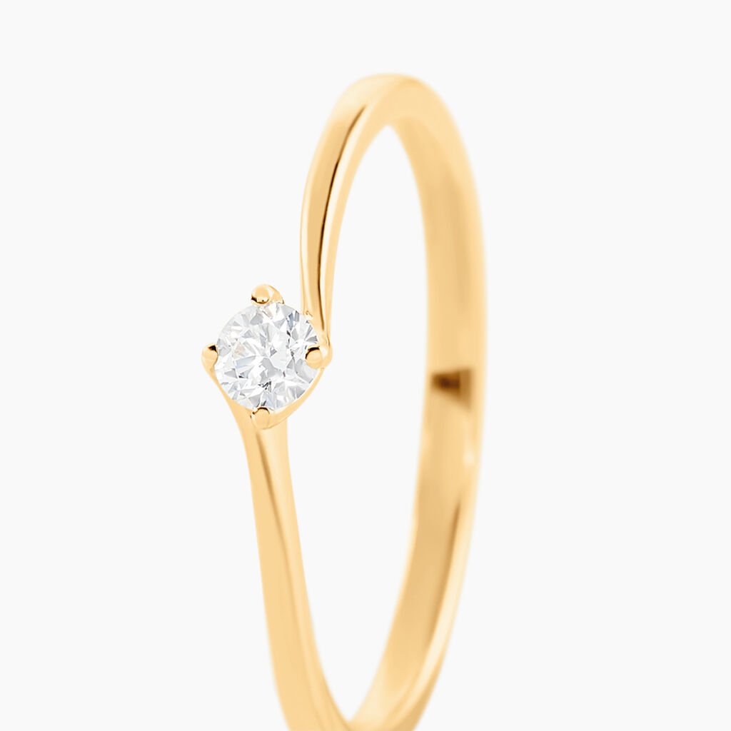 Bague Firmamenti Or Jaune Diamant - Bagues solitaires Femme | Histoire d&rsquo;Or