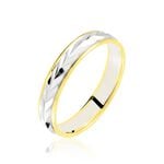 Alliance Epi Fantaisie Ruban Plat Or Bicolore - Alliances Unisex | Histoire d&rsquo;Or