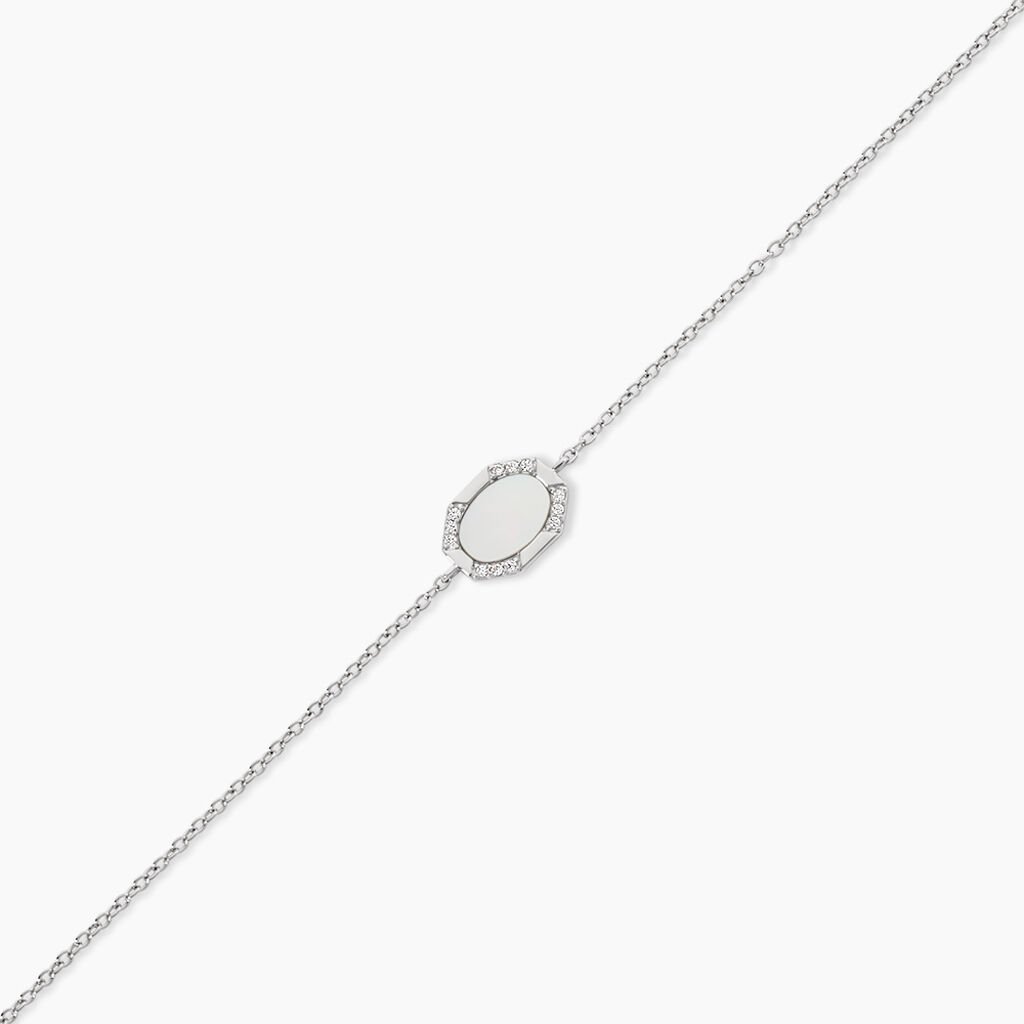 Bracelet Margot Argent Blanc Nacre Oxyde De Zirconium -  Femme | Histoire d&rsquo;Or