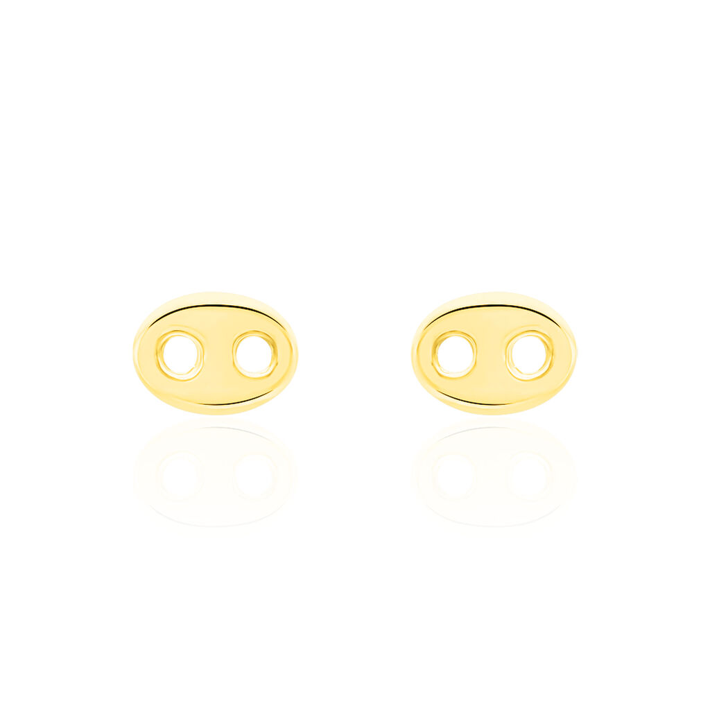 Boucles D'oreilles Puces Cara Or Jaune - Clous d'oreilles Famille | Histoire d&rsquo;Or