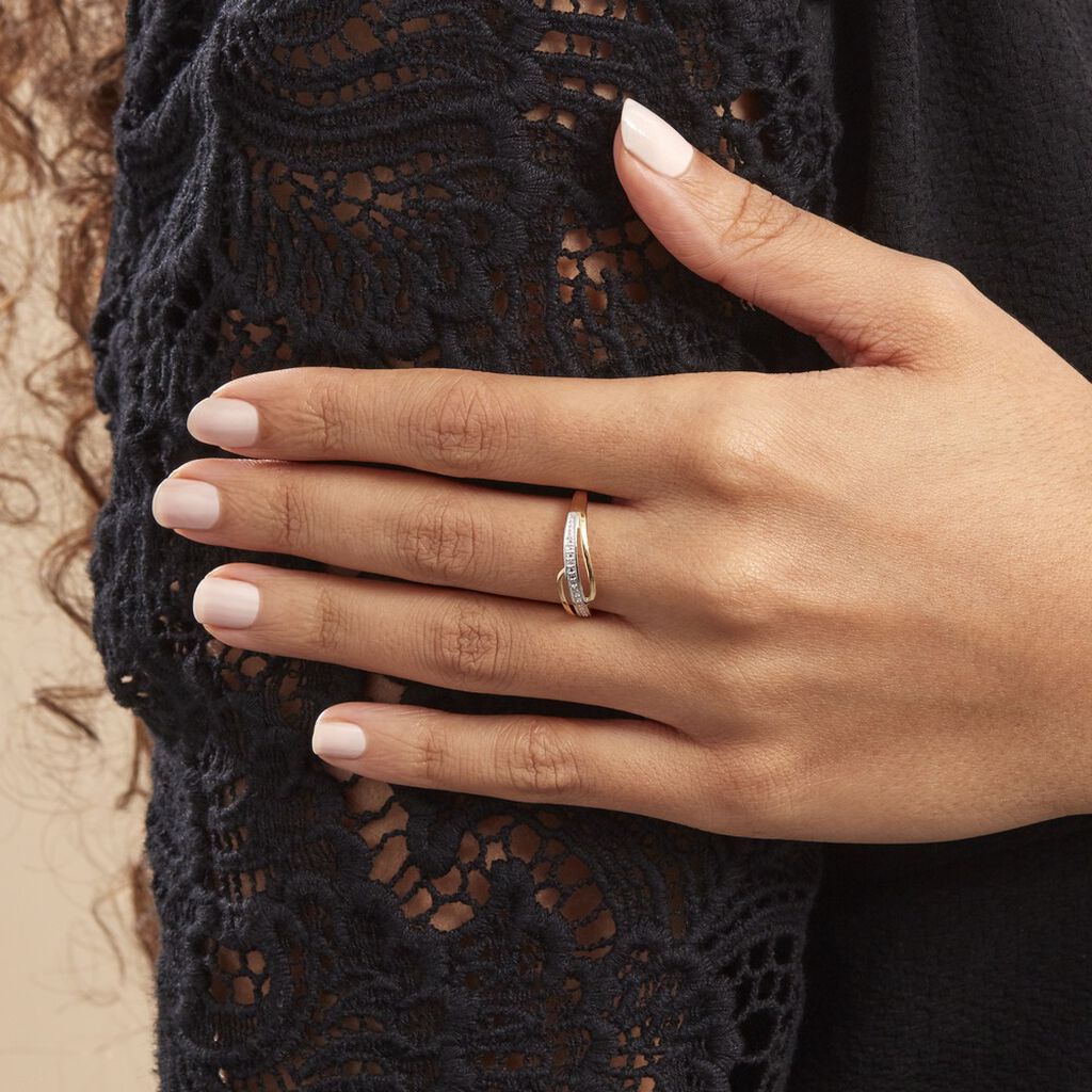 Bague Solena Or Jaune Diamant - Bagues avec pierre Femme | Histoire d’Or