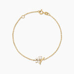 Bracelet Mevena Argent Dor&eacute; A L'Or 750/1000 Oxyde De Zirconium - Bracelets Femme | Histoire d&rsquo;Or