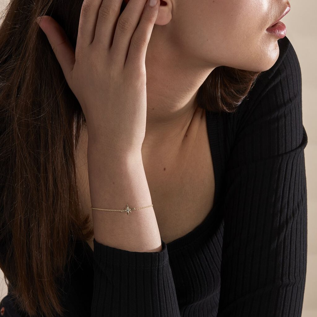 Bracelet Kazima Plaqué Or Oxydes De Zirconium - Bracelets Femme | Histoire d’Or