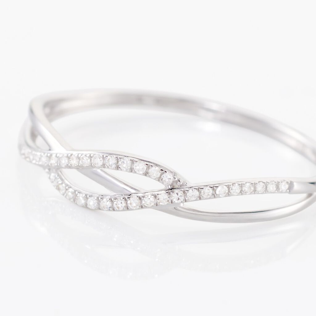 Bague Ursulla Or Blanc Diamant - Bagues avec pierre Femme | Histoire d’Or