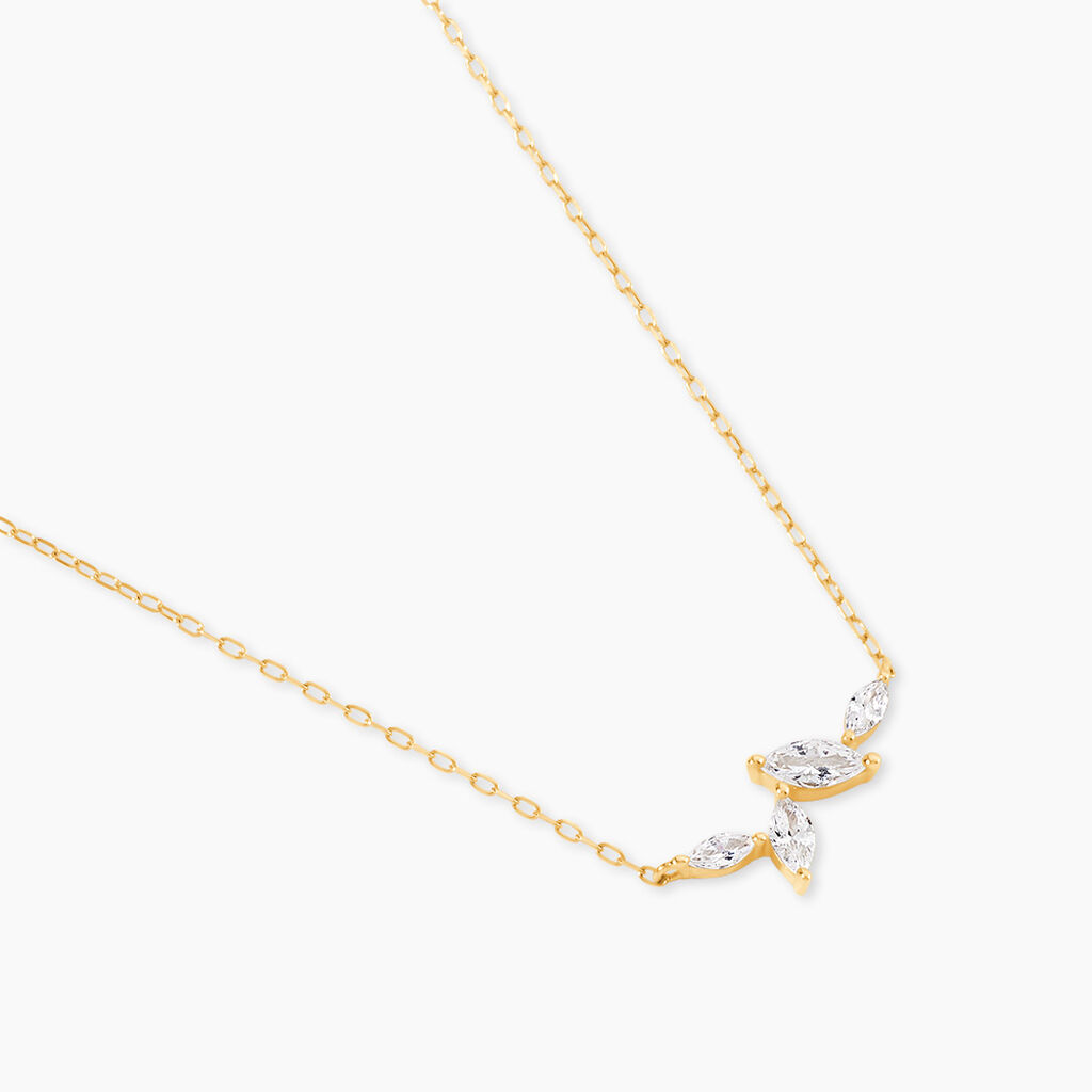 Collier Madelia Or Jaune Oxyde De Zirconium - F&ecirc;te des m&egrave;res Femme | Histoire d&rsquo;Or