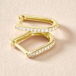 Cr&eacute;oles Graphic Lines Or Jaune Oxyde De Zirconium - Boucles d'oreilles cr&eacute;oles Femme | Histoire d&rsquo;Or