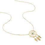 Collier Attrape Reves Plaque Or Jaune Pierre De Synthese - Colliers Femme | Histoire d&rsquo;Or