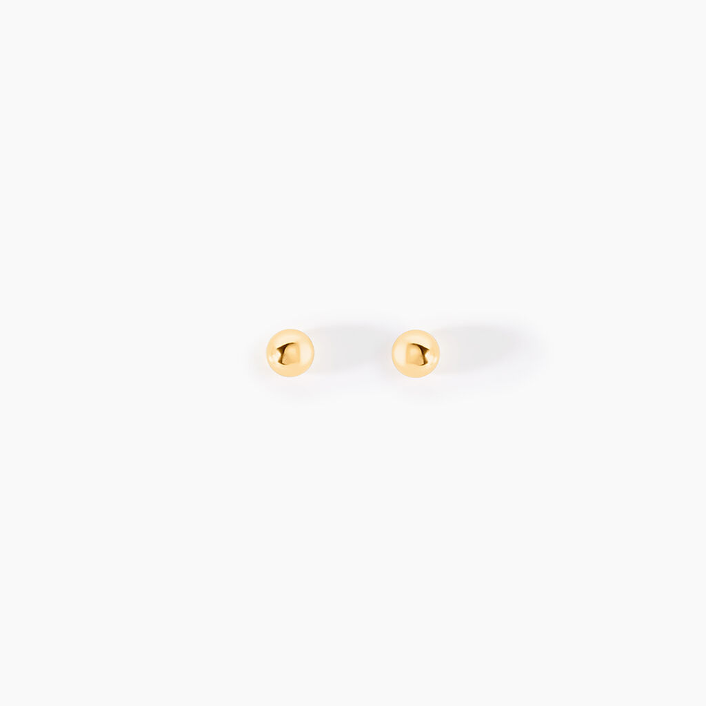 Boucles D'oreilles Puces Or Jaune Fidelia - Clous d'oreilles Famille | Histoire d’Or