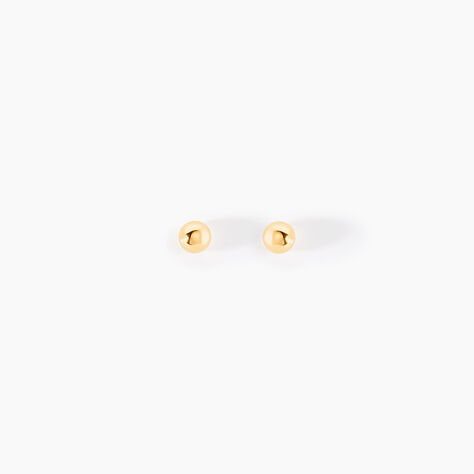 Boucles D'oreilles Puces Or Jaune Fidelia - Clous d'oreilles Famille | Histoire d’Or