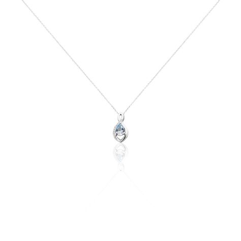 Collier Dalil Or Blanc Topaze Oxyde - Colliers Femme | Histoire d’Or