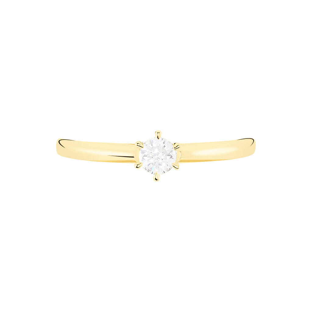 Bague Solitaire Samantha Or Jaune Diamant - Bagues solitaires Femme | Histoire d’Or
