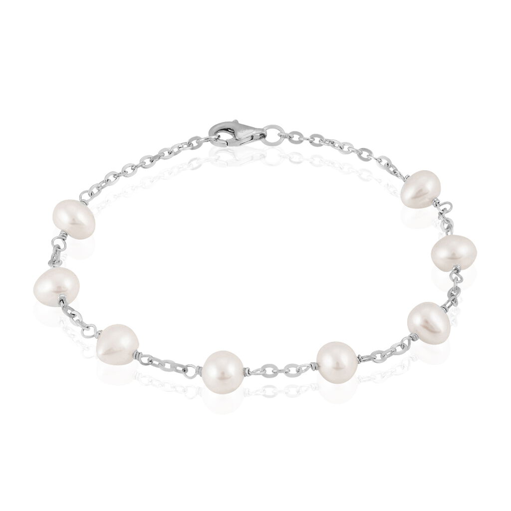 Bracelet Corentina Argent Blanc Perle De Culture - Bracelets Femme | Histoire d’Or
