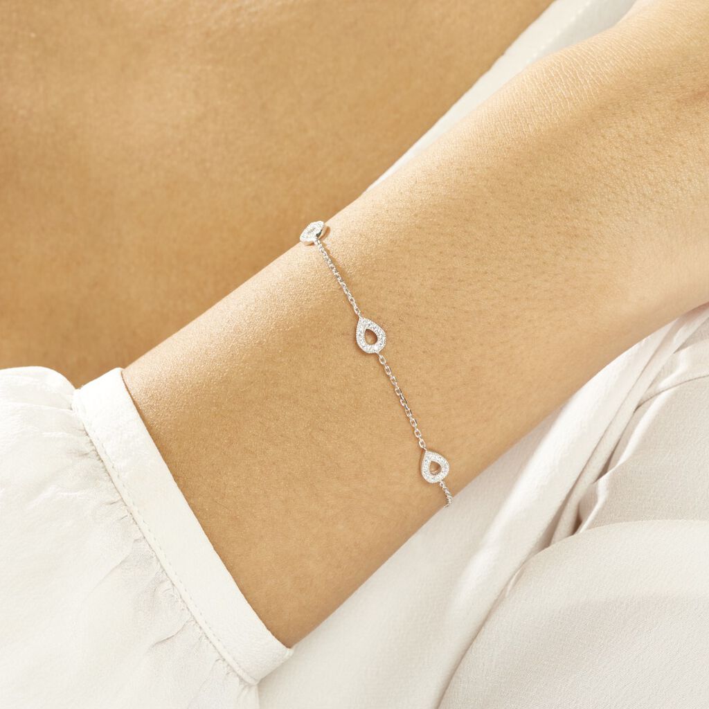 Bracelet Ciara Argent Blanc Oxyde De Zirconium - Bracelets Femme | Histoire d’Or