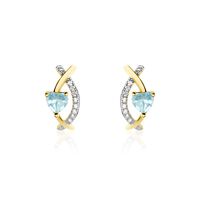 Créoles Clothilde Or Jaune Topaze Oxyde De Zirconium