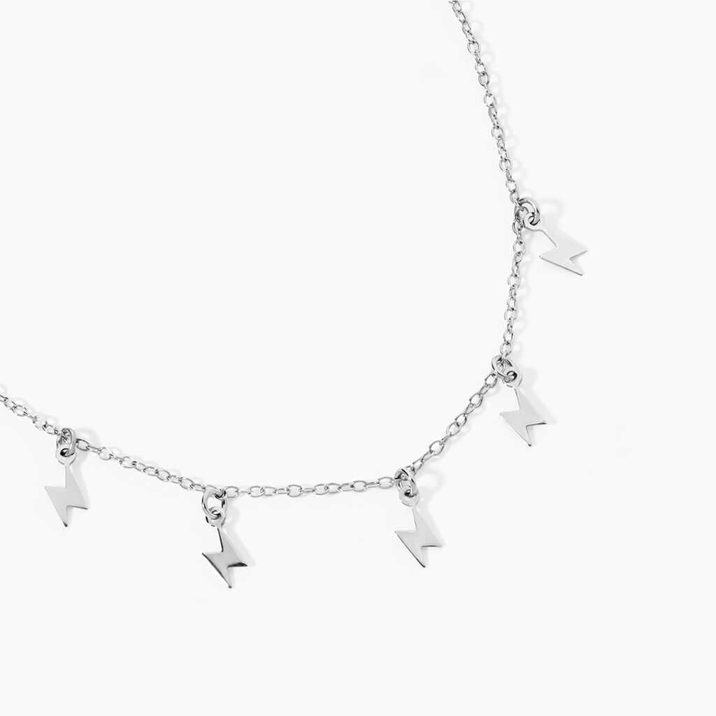 Collier Electra Argent Blanc - Ras de cou Femme | Histoire d&rsquo;Or