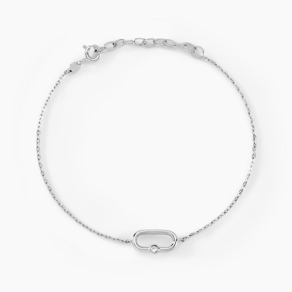 Bracelet Infini Pop Argent Blanc Oxyde De Zirconium - Bracelets Femme | Histoire d’Or