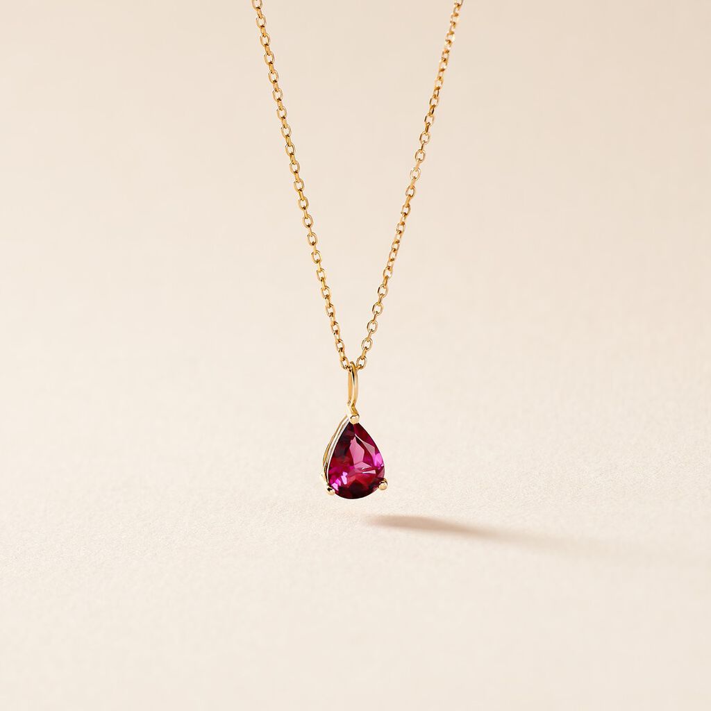 Collier Rhodolite Fever Or Jaune Rhodolite - Id&eacute;es cadeaux Femme | Histoire d&rsquo;Or