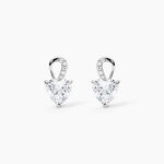 Boucles D'oreilles Puces Atieno Argent Blanc Oxyde De Zirconium - Boucles d'oreilles fantaisie Femme | Histoire d&rsquo;Or
