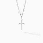 Pendentif Bathilde Croix Striee Or Blanc - Pendentifs Communion Unisex | Histoire d&rsquo;Or