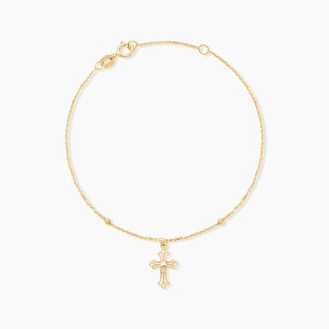 Bracelet Bice Or Jaune Oxyde De Zirconium - Bracelets Communion Femme | Histoire d&rsquo;Or