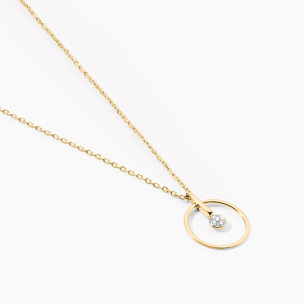 Collier Or Jaune Adrienn Diamants - Colliers Femme | Histoire d&rsquo;Or