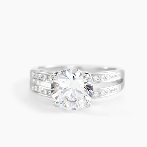 Solitaire Or Blanc Oxyde De Zirconium - Bagues solitaires Femme | Histoire d&rsquo;Or
