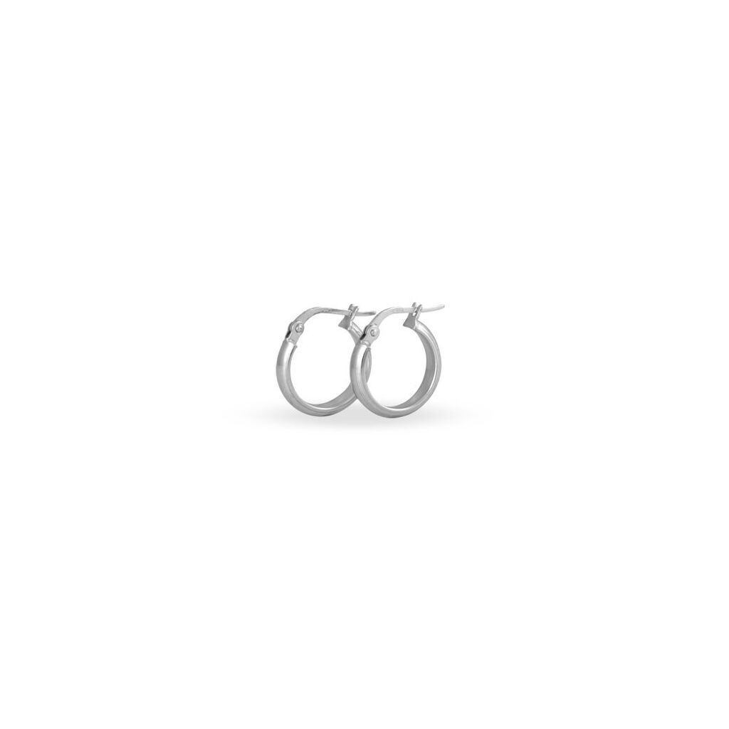 Créoles Shalana Or Blanc - Boucles d'oreilles créoles Femme | Histoire d’Or